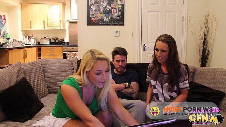 AmateurCFNM.com - Lauren George, Victoria Summers - Shy Friend Joins In Double BJ [HD 720p]