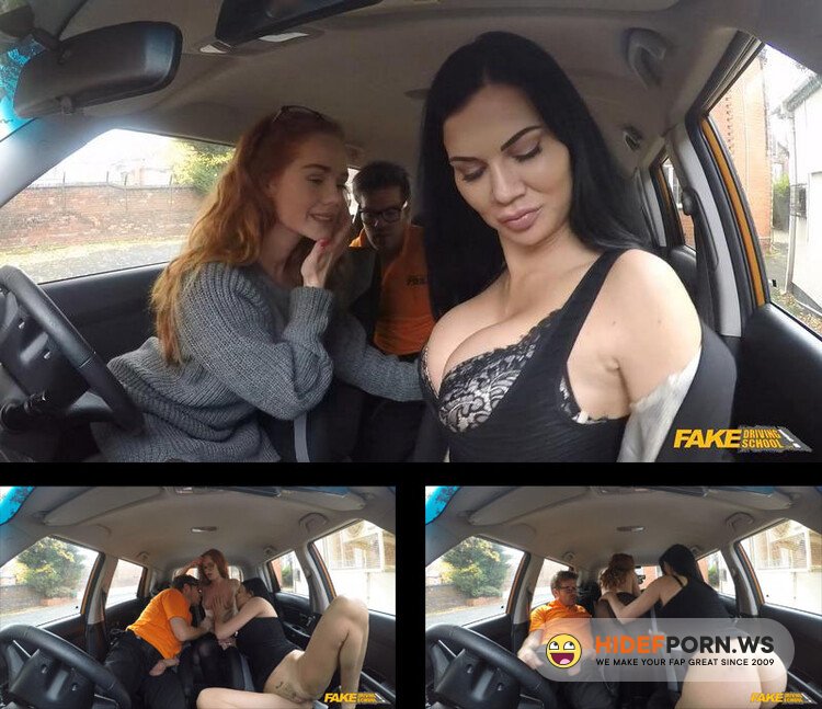 FakeDrivingSchool.com - Ella Hughes, Jasmine Jae - Sweet redhead in Hard Threesome [FullHD 1080p]