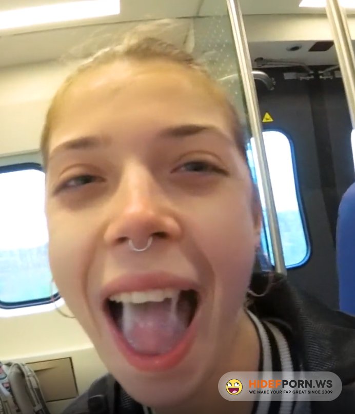 PornHub.com - MihaNika69 - Real Public Blowjob in the Train POV Oral Creampie [FullHD 1080p]