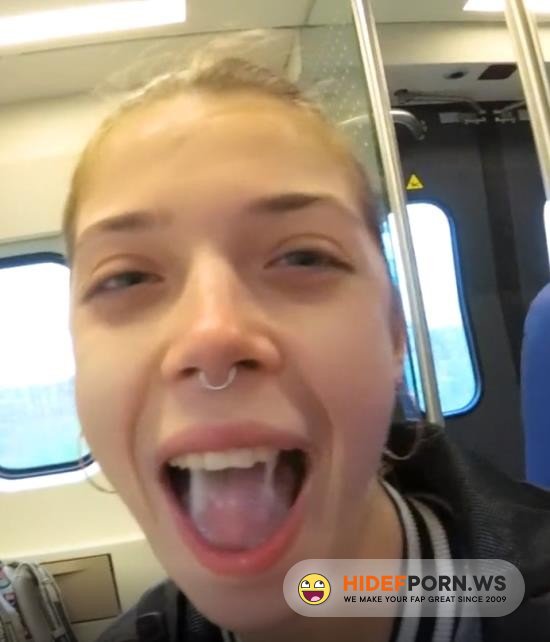 PublicFuck.com - Amateur - Teen Public Blowjob In Train [FullHD 1080p]