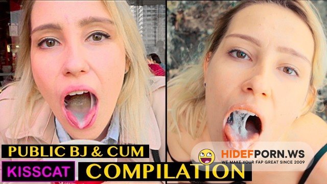 KisscatPublic - Kiss Cat - Risky Blowjob with Cum in Mouth Swallow - Public Agent Pickup Student to Outdoor Sucking [FullHD 1080p]
