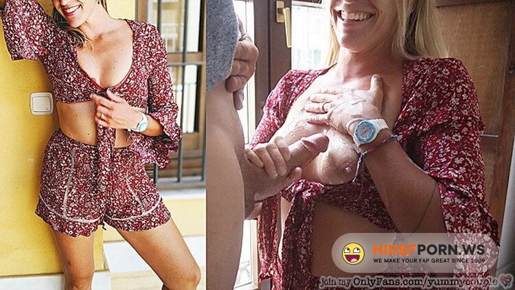 YummyCouple - Yummy Couple - Insta Cutie 4K Cumshot - before after Cum on Tits Handjob POV YummyCouple [FullHD 1080p]