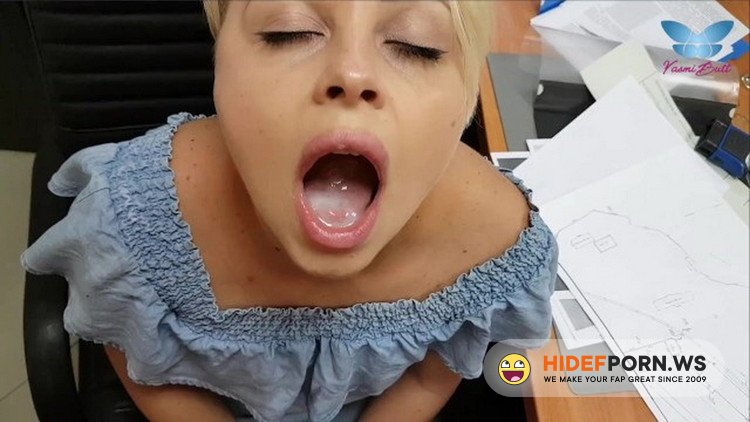 Porn.com - Yasmibutt - The lascivious office secretary always ready to suck her boss off and swallows his sperm [FullHD 1080p]