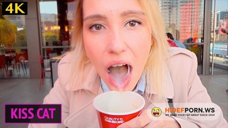 Porn.com - Kisscat - 18 Babe Suck Dick in Toilet Wendis Drink Coffe with Cum [FullHD 1080p]