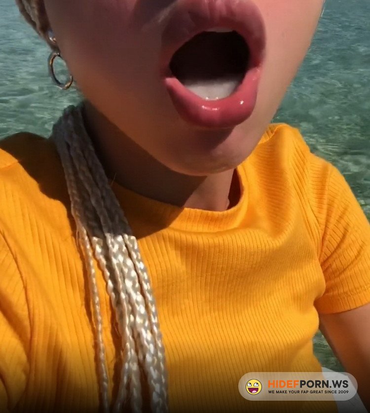 Onlyfans.com - Freya Stein - Public sloppy blowjob on the high seas Oral creampie [UltraHD 4K 2160p]