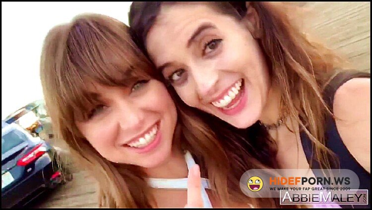 Modelhub.com - Abbie Maley - Risky Public Restroom Threesome - Abbie Maley And Riley Reid Almost Caught Fucking [FullHD 1080p]