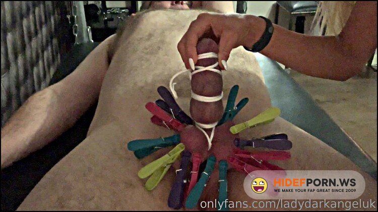 Onlyfans - Lady Dark - Angel UK - String Tied Balls And Cock - Pegs And Then What I Do With It [FullHD 1080p]
