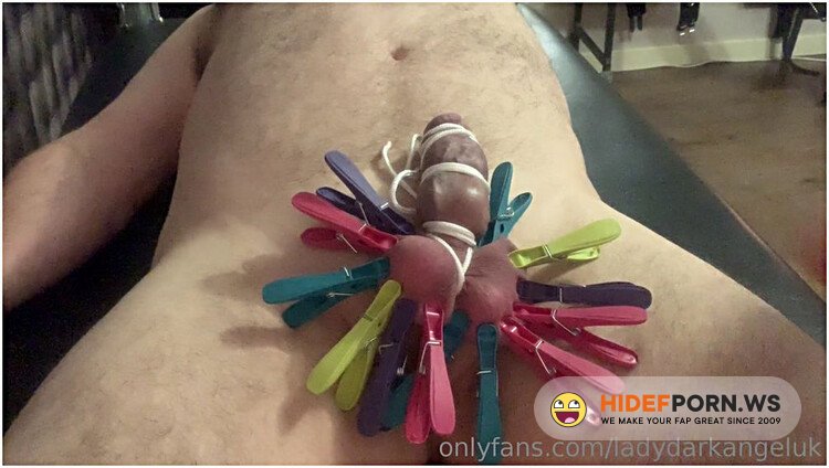 Clips4Sale Lady Dark Angel - String Tied Balls And Cock - Pegs And Then What I Do With It [FullHD 1080p]