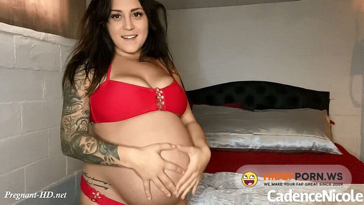 Manyvids.com - Cadence Nicole - 33 Weeks Preggo Red Bikini JOI Strip [HD 720p]