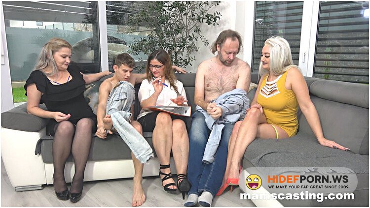 MamsCasting - Yvette Moore, Mia Darklin And Dominika Curv - Father And Son [FullHD 1080p]