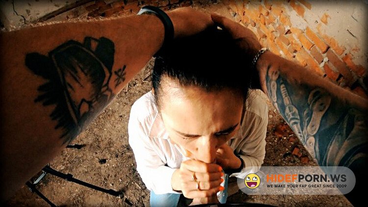 PornHub.com - POV Throatpie In Abandoned Building - Black Lynn Blowjob And Facefuck [FullHD 1080p]