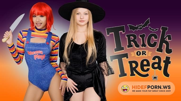 DadCrush - Jade Kimiko, Kylie Shay - Trick Or Threesome [2023/FullHD]