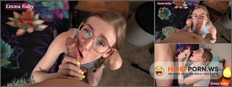 ModelsPorn - Nerdy Girl Drains Your Balls On Her Glasses Emma Ruby POV [FullHD 1080p]