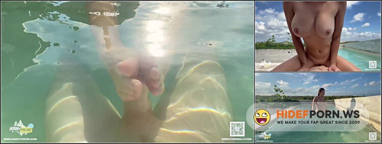 ModelsPorn - Poolside Creampie With Underwater Blowjob On Vacation - Horny Hiking Ft. Molly Pills - POV 4K [FullHD 1080p]