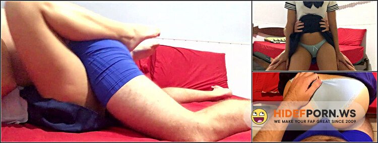 ModelsPorn - Cute Girl Wearing Japanese Schoolgirl Outfit Gets Dry Humped From Behind, Cum In Pants Assjob [FullHD 1080p]