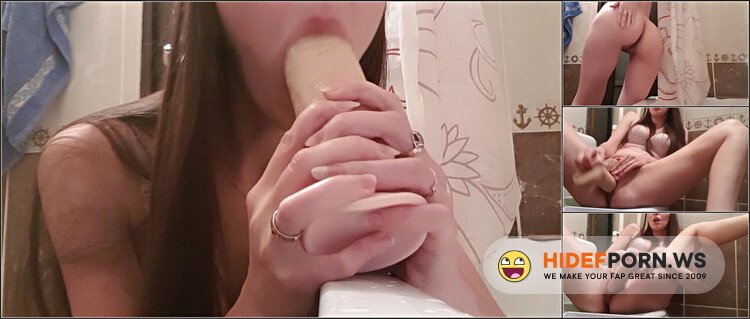 ModelsPorn - Alina Rai - Whore Sucked a Big Dildo And Fucked In The Bathroom [FullHD 1080p]