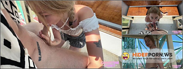 ModelsPorn - Christine Pinky - Sweet Blowjob On Ferris Wheel At Amusement Park [FullHD 1080p]