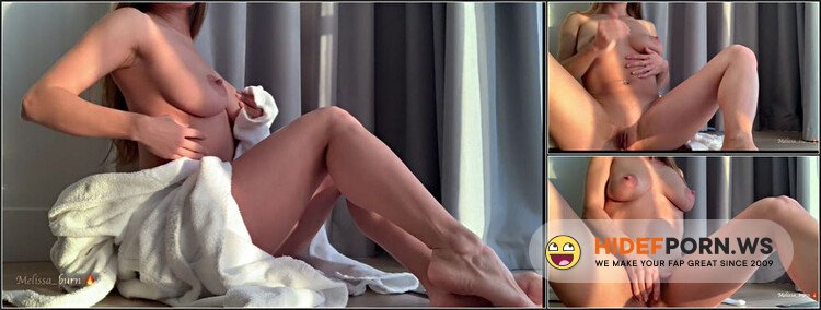 ModelsPorn - Melissa Burn - Teen Girl With Big Tits Masturbates Her Wet Pussy And Screaming From Orgasm [FullHD 1080p]