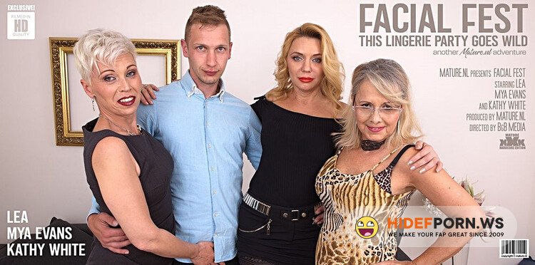 Mature.nl - Danny Torro (33), Kathy White (45), Lea (55), Mya Evans (53) - Sharing a toyboy for a shared facial for these three mature nymphos [Full HD 1080p]