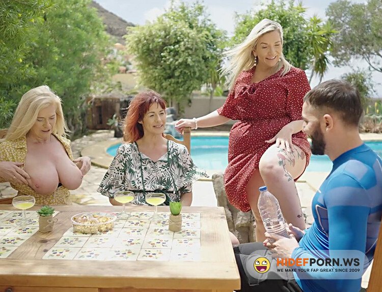 Mature.nl - Marina Montana (EU) (55), Sandy Big Boobs (EU) (49), Sper Marie (EU) (49), Stefan Steel (36) - Three hot German MILFs have an outside groupsex party under the sun with one lucky guy [FullHD 1080p]