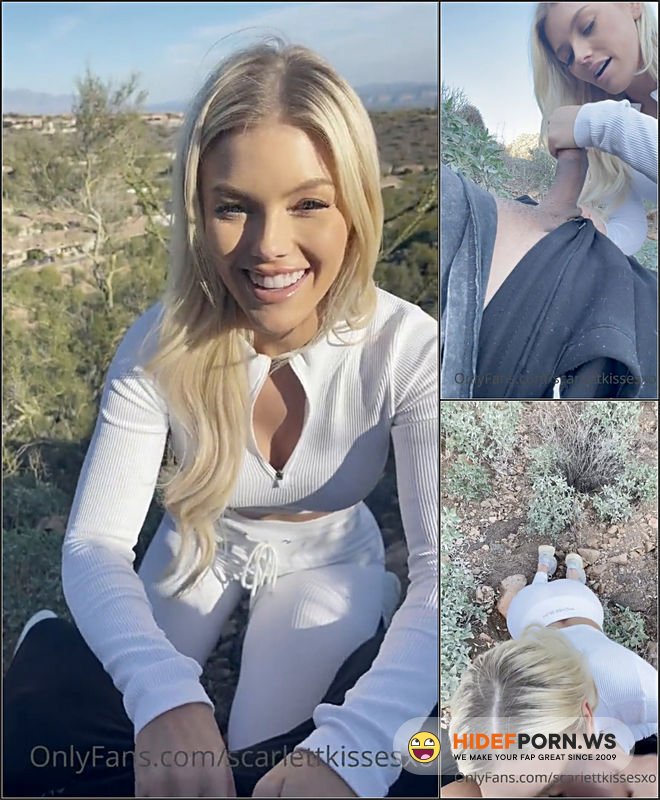 Onlyfans - ScarlettKissesXO Outdoor Deepthroat Blowjob Video Leaked [FullHD 1080p]