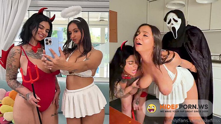 Onlyfans/ManyVids - Hailey Rose And Azzy Star  Fucked On Their Halloween Costumes [FullHD 1080p] - 2025