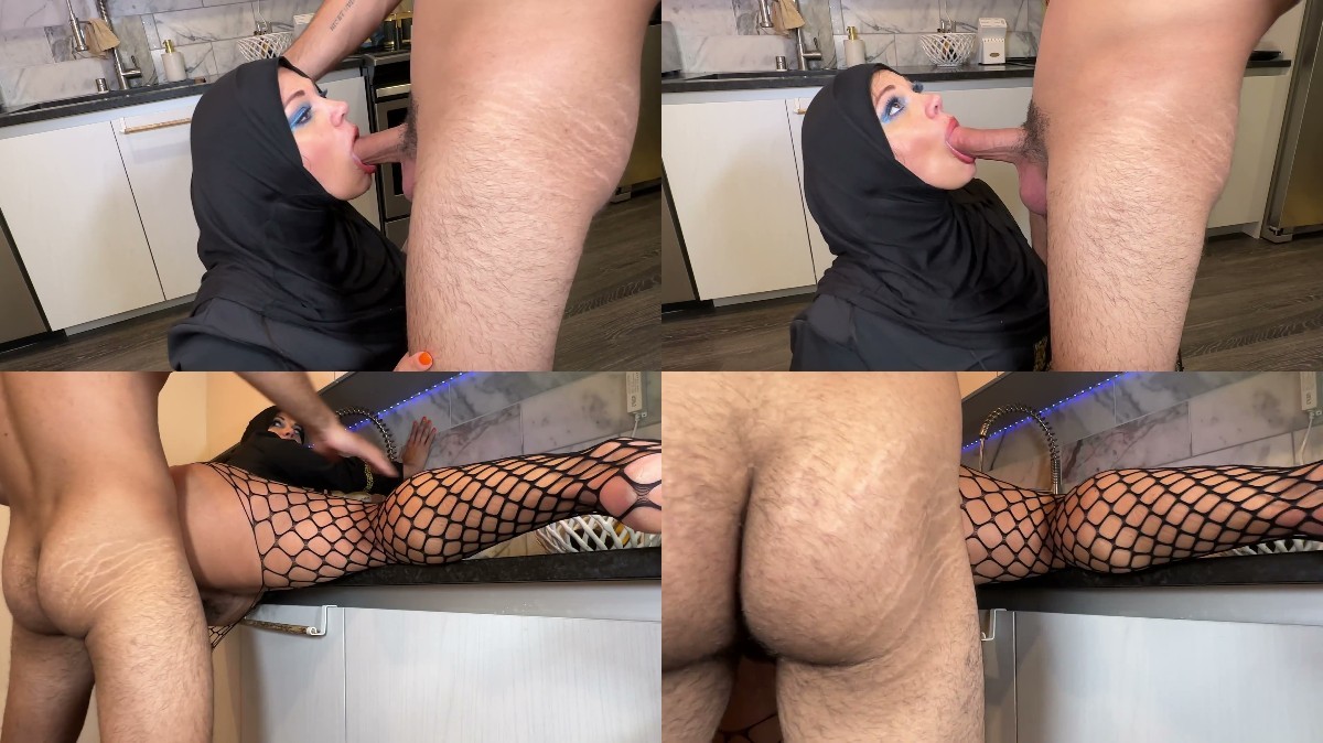 Mona Azar –  Horny Son Pounds His Slutty Arab StepMom Mona Azar while His Dad Is At Work